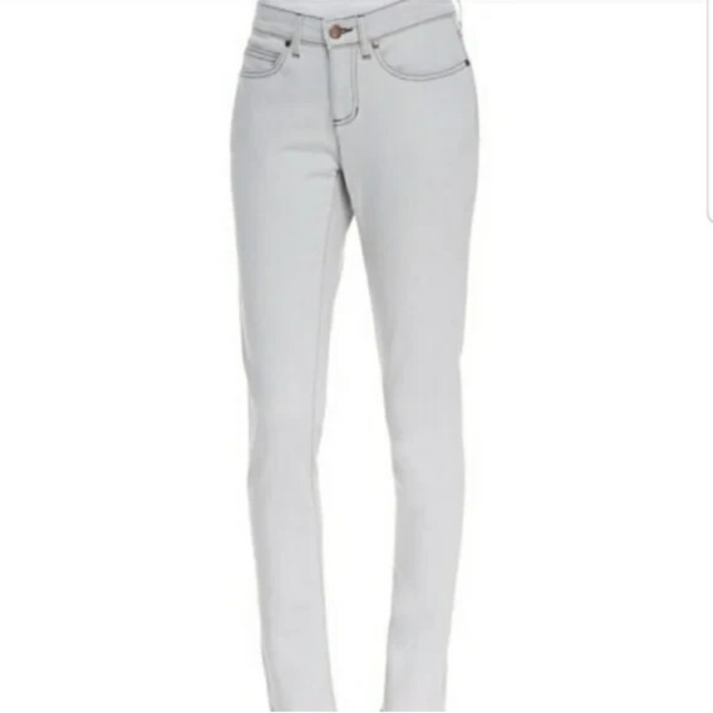 Eileen Fisher Jeans Womens 6 Light Grey‎ Sun Bleached Stretch Denim Quiet Luxury